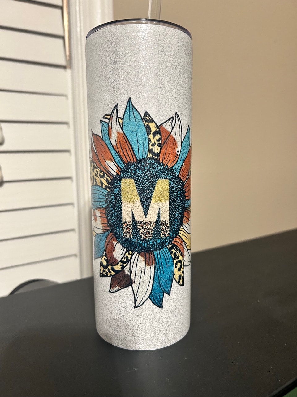 Sunflower Monogram Tumbler