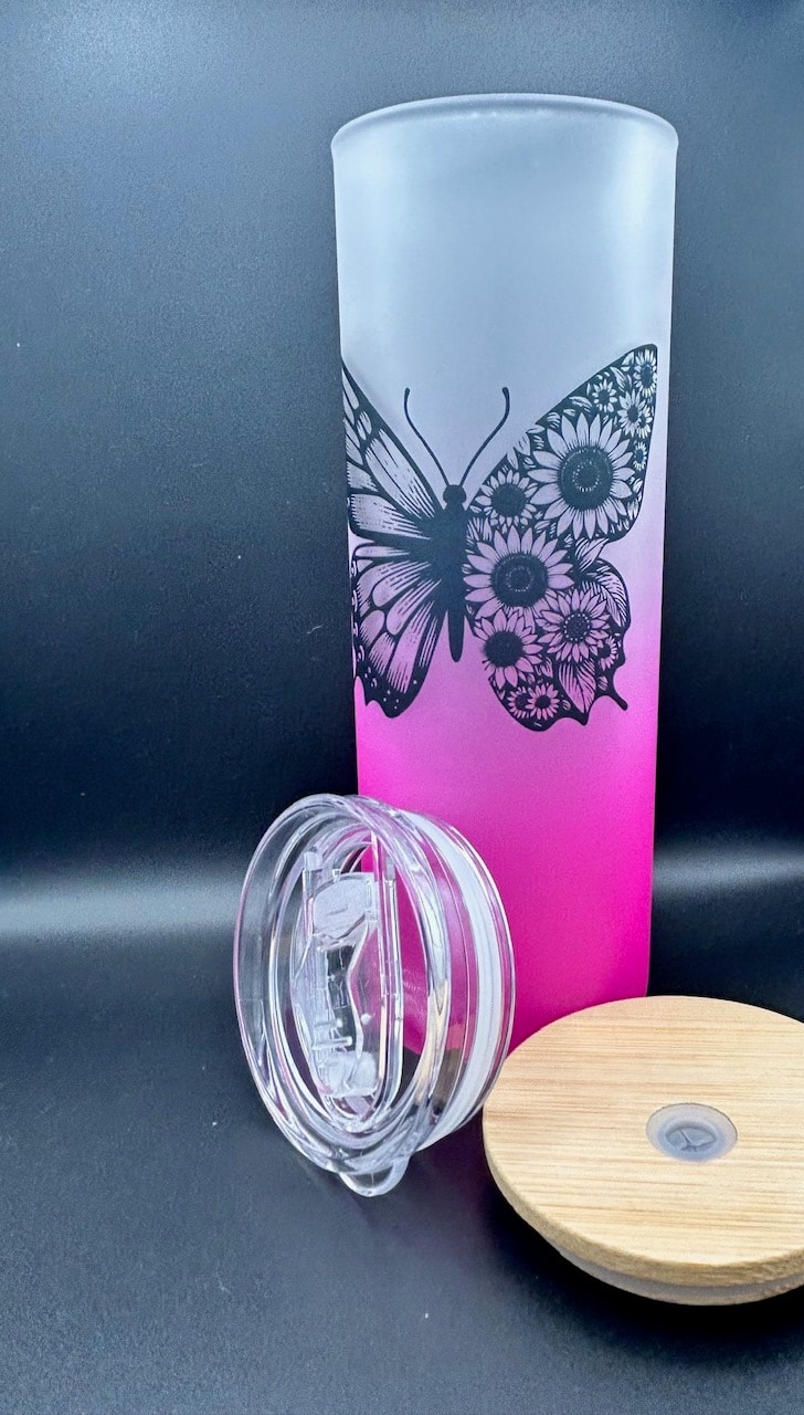 Butterfly Floral Tumbler
